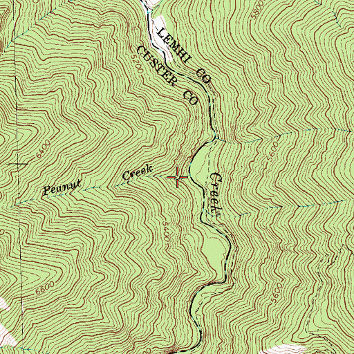 Topographic Map of Peanut Creek, ID