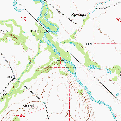 Topographic Map of Pearl Creek, ID