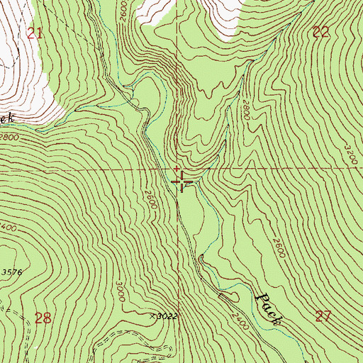 Topographic Map of Pearson Creek, ID