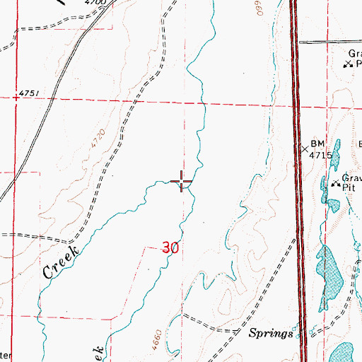 Topographic Map of Peck Creek, ID
