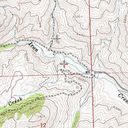 Topographic Map of Peel Tree Creek, ID