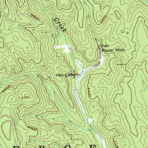 Topographic Map of Pell Cabin, ID