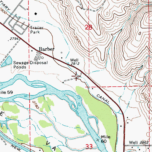 Topographic Map of Penitentiary Canal, ID