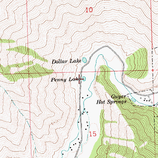 Topographic Map of Penny Lake, ID