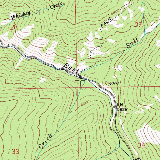 Topographic Map of Pepper Creek, ID