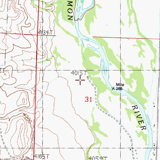 Topographic Map of Perreau Creek, ID