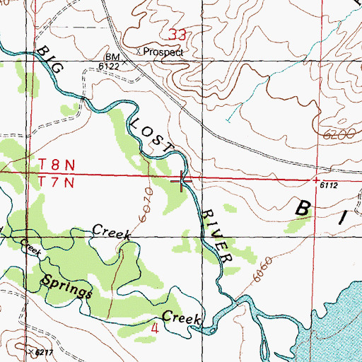 Topographic Map of Pete Creek, ID