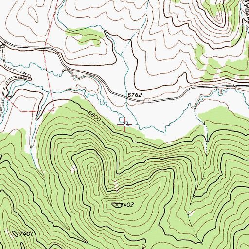 Topographic Map of Pete Creek, ID