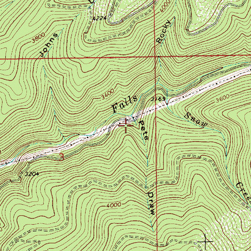 Topographic Map of Pete Draw, ID