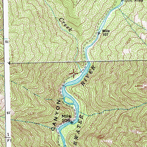 Topographic Map of Pete Ott Creek, ID