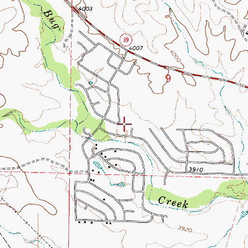 Topographic Map of Spring Valley, AZ