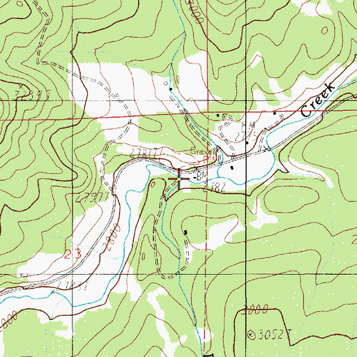Topographic Map of Peterson Creek, ID