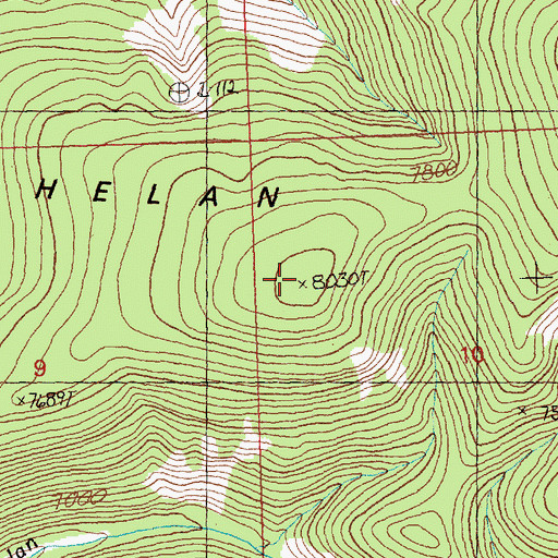 Topographic Map of Phelan Ridge, ID