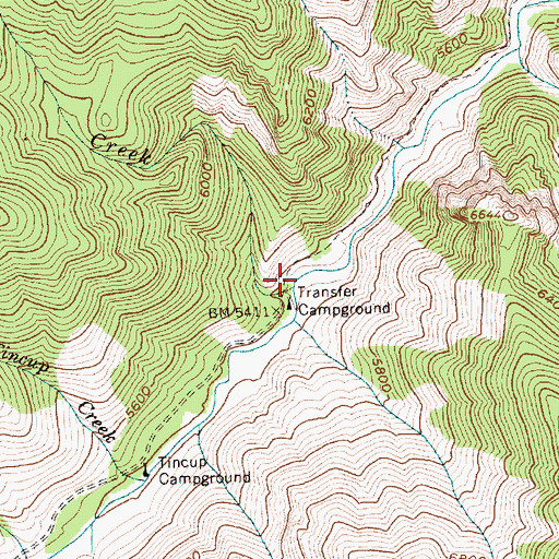 Topographic Map of Phillips Creek, ID