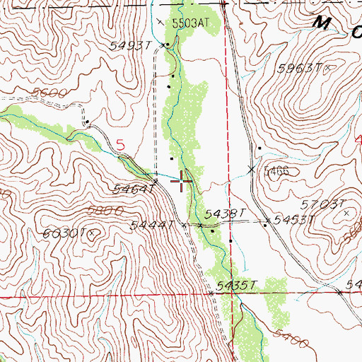 Topographic Map of Phillips Creek, ID