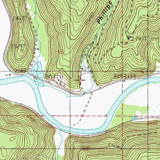 Topographic Map of Phillips Draw, ID