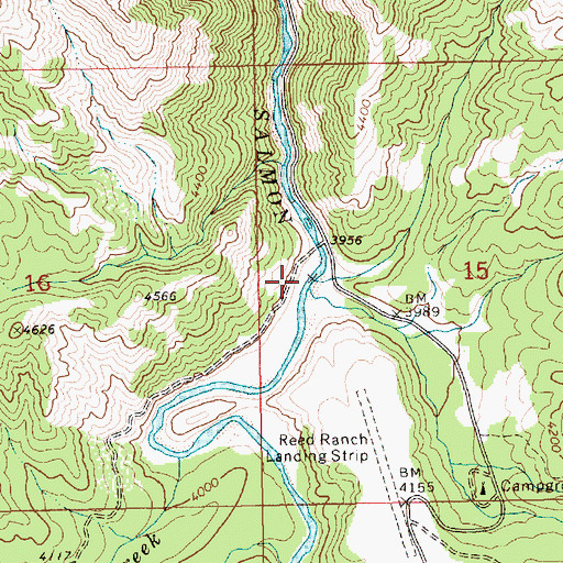 Topographic Map of Phoebe Creek, ID