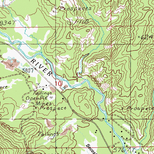 Topographic Map of Piah Creek, ID