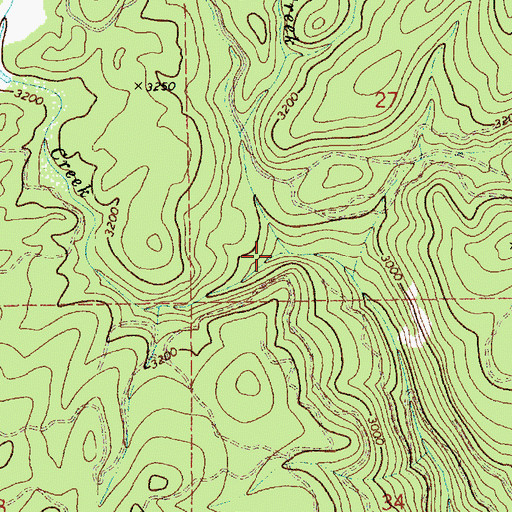 Topographic Map of Pick and Pan Creek, ID