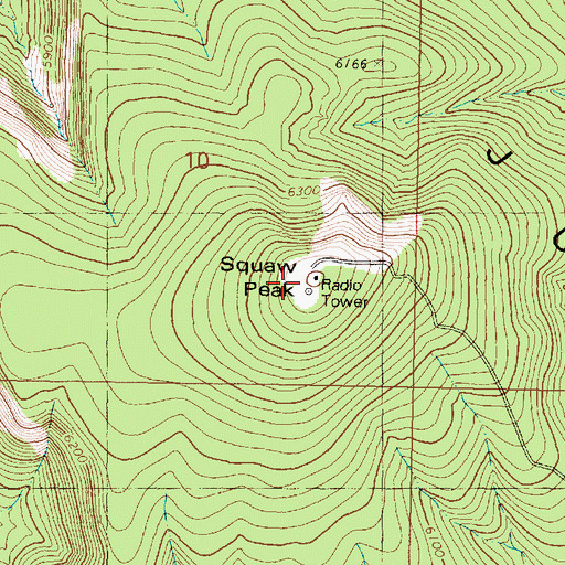 Topographic Map of Squaw Peak, AZ