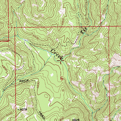 Topographic Map of Pie Creek, ID