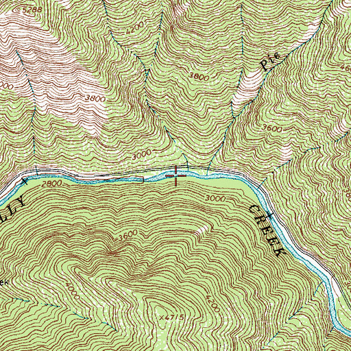 Topographic Map of Pie Creek, ID