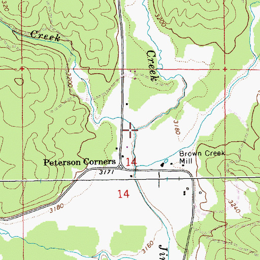Topographic Map of Pierson Creek, ID