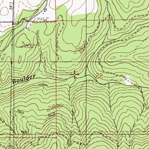 Topographic Map of Pig Creek, ID
