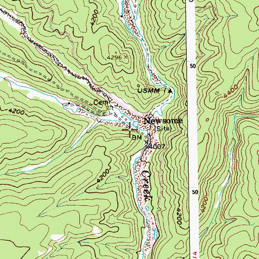 Topographic Map of Pilot Creek, ID