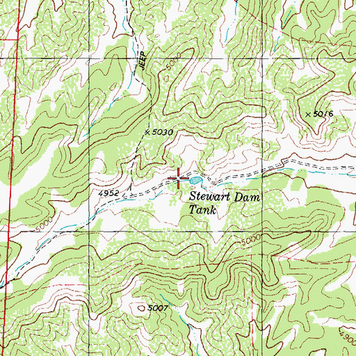 Topographic Map of Stewart Dam, AZ