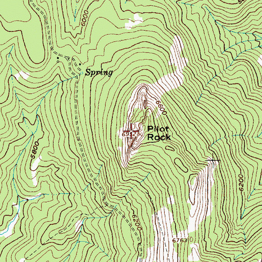 Topographic Map of Pilot Rock, ID
