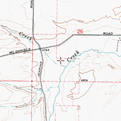Topographic Map of Pilot Spring Creek, ID