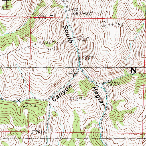 Topographic Map of Pine Canyon, ID
