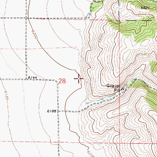 Topographic Map of Pine Canyon, ID