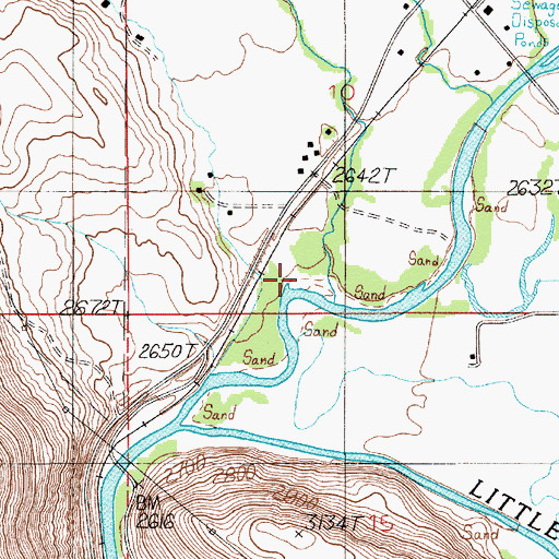Topographic Map of Pine Creek, ID