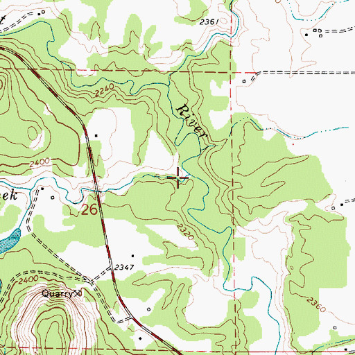 Topographic Map of Pine Creek, ID
