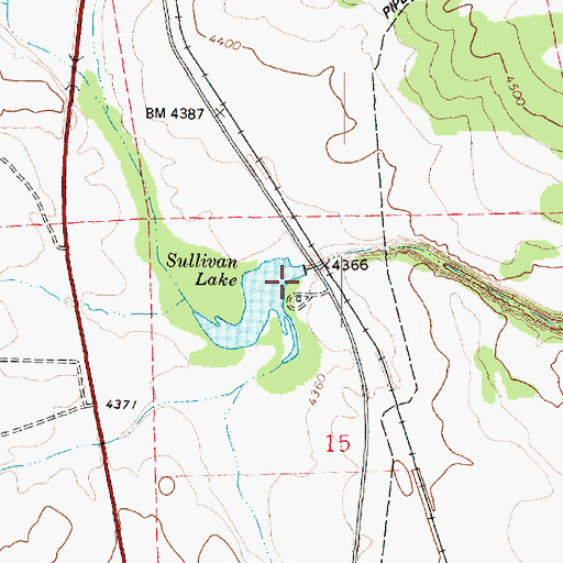 Topographic Map of Sullivan Dam, AZ