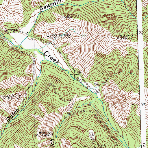 Topographic Map of Pine Creek Ranch (historical), ID