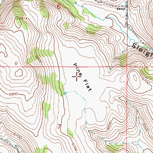 Topographic Map of Pine Flat, ID