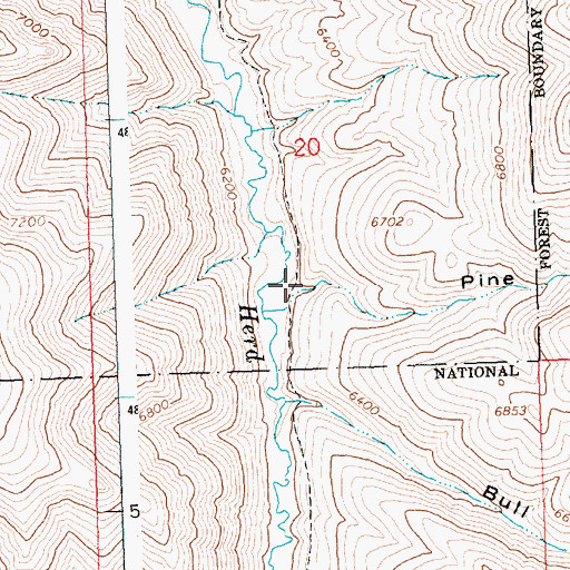 Topographic Map of Pine Gulch, ID