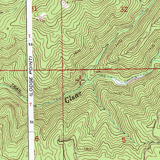 Topographic Map of Pine Knob Creek, ID