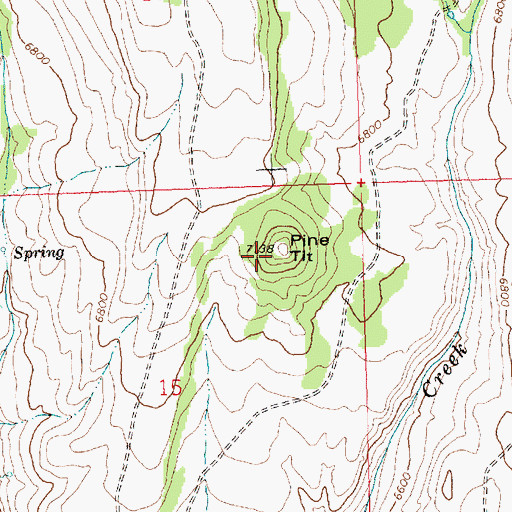 Topographic Map of Pine Tit, ID
