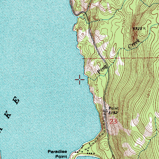 Topographic Map of Ping Creek, ID