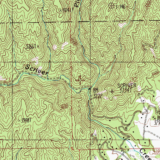 Topographic Map of Pinney Creek, ID