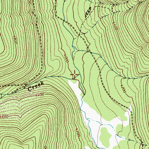 Topographic Map of Pinochle Creek, ID