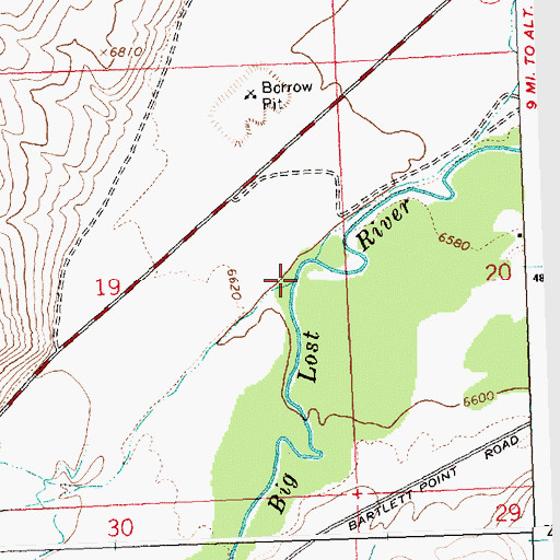 Topographic Map of Pinto Creek, ID