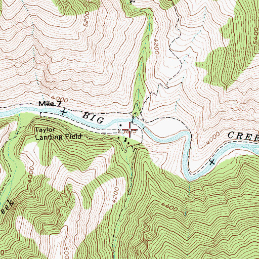 Topographic Map of Pioneer Creek, ID