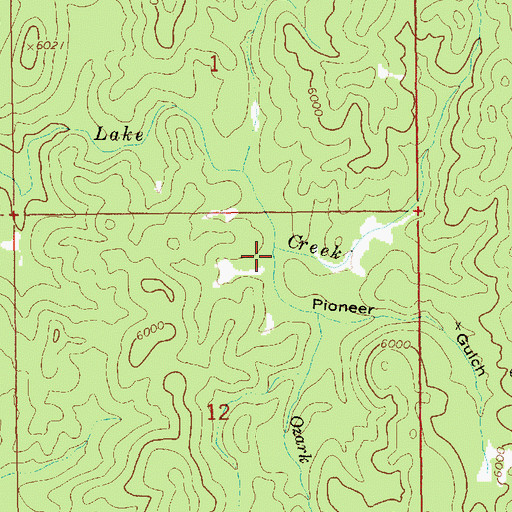 Topographic Map of Pioneer Gulch, ID