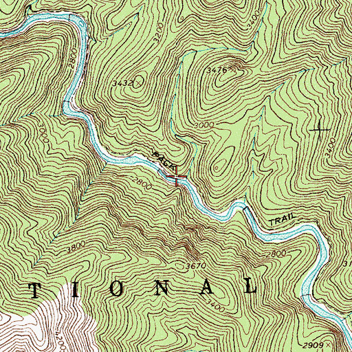 Topographic Map of Pipe Creek, ID