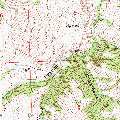 Topographic Map of Pistol Creek, ID